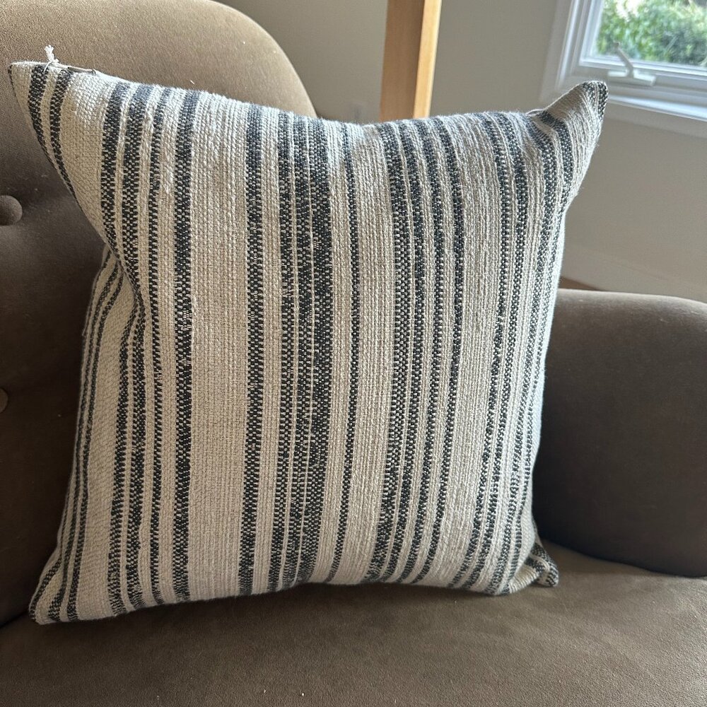 New Amber Interiors Vintage Striped Pillow with Insert